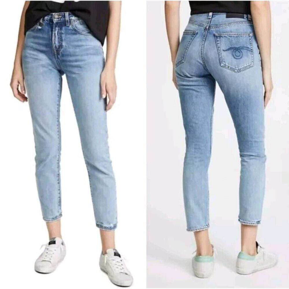 R13 Milf Skinny Jeans in Haston sz 24 Light Wash Denim R14W3368-539 Italy (V3
